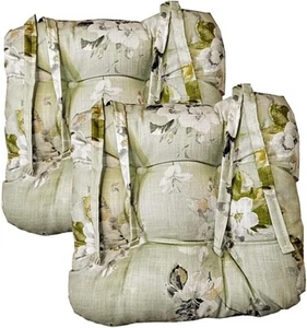 Juego de 2 almohadillas de asiento de cocina de jardín acolchadas florales bonitas verde salvia vintage 21,99 € - Imagen 1 de 2