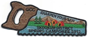 Grand Columbia Council - Skookum District 2012 Spring Camporee patch - Picture 1 of 1