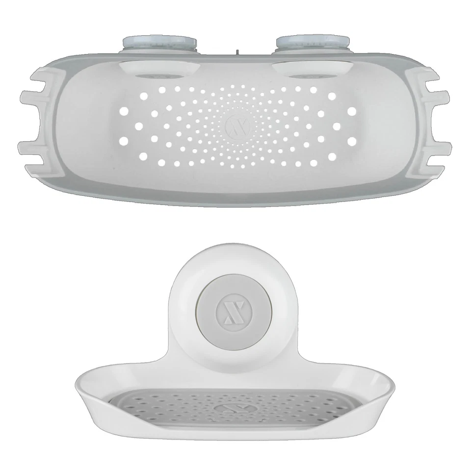 SlipX Solutions Patented Power-Lock Shower Organizer Caddy w/Suction Cups - Imagem 1 de 1