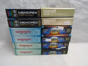 VHS C Neu Blank Videotape 12x Maxell Memorex TDK Supertape - Bild 1 von 2