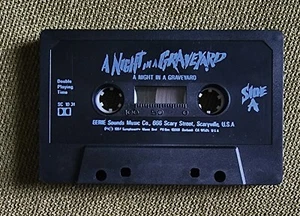 Halloween CASSETTE: A Night In A Graveyard/Haunted House Eerie Sounds Scary - Picture 1 of 2