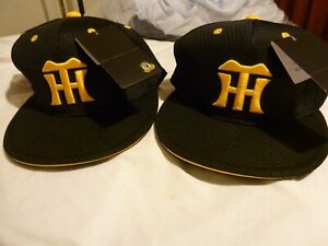 NEW MIZUNO Japan OSAKA HANSHIN TIGERS Baseball FIT Cap Hat Black Gold 58-60 cm
