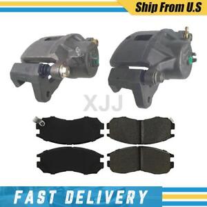 Front Left Front Right Brake Calipers & Ceramic Pads For 2001-2005 Dodge Stratus