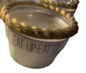 Juego de 3 cuencos de cerámica Mud Pie Snack Time con tapa de vidrio y oro + extensión - Imagen 1 de 5