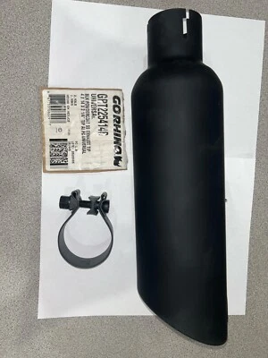 grt225414b Go Rhino 黑色粉末涂层滚尖排气尖 2 1/4 I.D. 2.25"  — 第 1/4 张图片