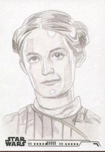 Women Of Star Wars 2020 Sketch Card By Robert Hendrickson - Picture 1 of 1