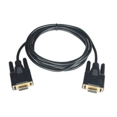 Tripp Lite 9 PIN FEMALE TO FEMALE RS232 SERIAL D-SUB CABLE DB9F LEAD 2M - Image 1 of 4