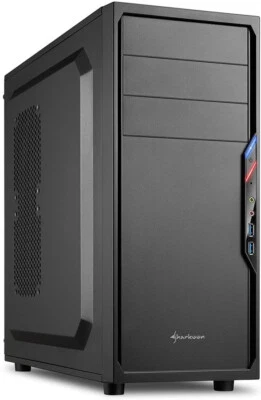 PC Gehäuse Midi Tower, Sharkoon VS4-V black ohne Netzteil - Bild 1 von 4