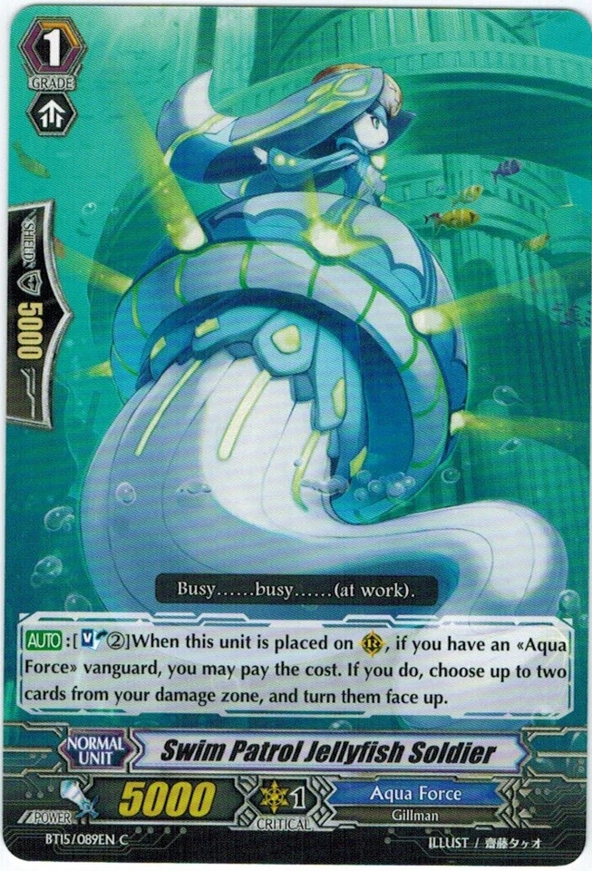 4 x Swim Patrol Jellyfish Soldier - BT15/089EN - C Near Mint / Mint, English - Image 1 of 1