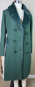 Aprsfn Women's Double-breasted Notched Lapel Midi Wool Blend Pea Coat Jackets M - Picture 1 of 9