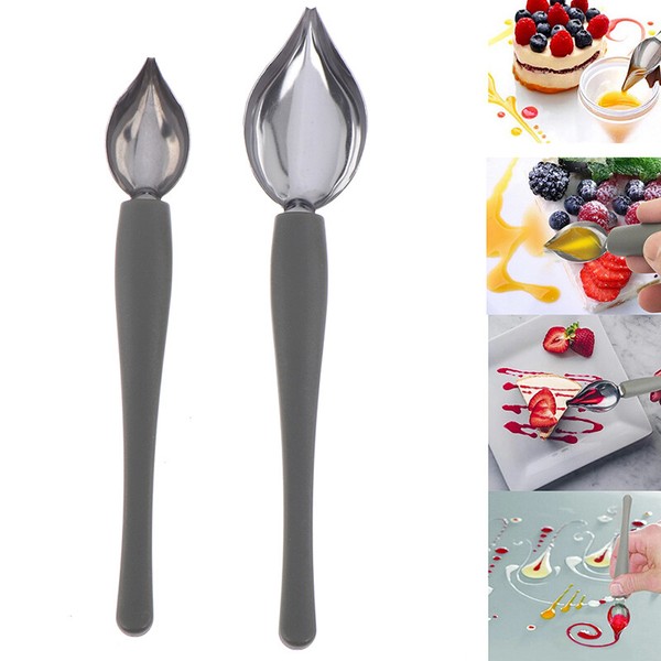 Plate Dish Sauce Painting Pencil Coffee Art Draw Tool Spoon Stainless SteelB&qi Photo Related