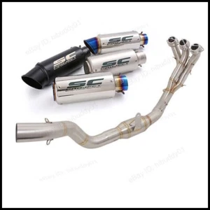 Silenciador de tubo de escape completo delantero de enlace medio para Yamaha Tracer 9 GT MT09 2021-2024 - Imagen 1 de 11