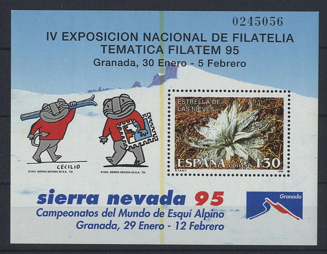 VARIEDAD  - FILATEM 95 - HOJA BLOQUE   NUM 3340 ** MNH - ERROR IMPRESION - Imagen 1 de 1