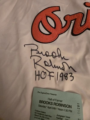 Brooks Robinson Orioles signed autographed 1966 Mitchell and Ness jersey Dugout - Image 1 of 4