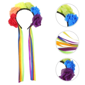 Cerchietto floreale fascia per fiori fascia per capelli nastri copricapo - Foto 1 di 12