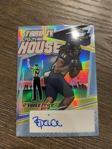 2022 Leaf Valiant #TH-DP1 D'Vonte Price Autographs Platinum Blue #/10 - Picture 1 of 2