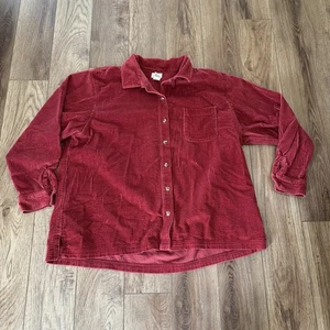 Vintage L.L. Bean Corduroy Button Up Pocket Shirt - Picture 1 of 6
