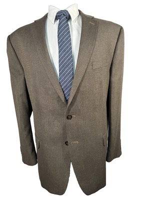 VAN HEUSEN Mens Brown BIG & TALL REG FIT Sport Coat Blazer Jacket 48R - Image 1 of 4