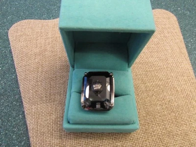 KURT GEIGER LONDON большой переливающийся OMBRE орла кольцо Gunmetal размер 7 - Изображение 1 из 2