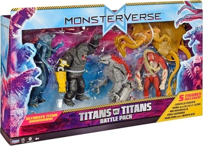 Monsterverse Ultimate Showdown Titans vs Titans 5 6" Figure Battle Pack Brand Ne - image 1 of 4