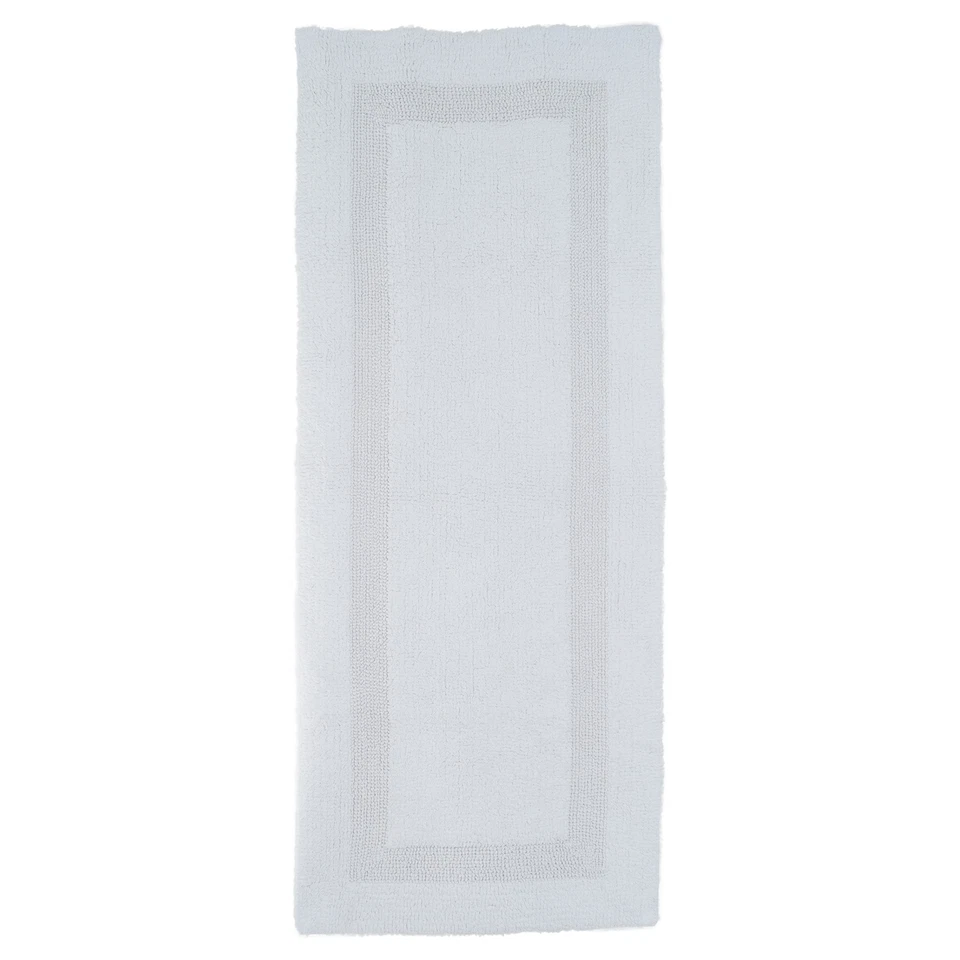 Двусторонние коврики для ванной из 100% хлопка длинные мягкие коврики для душа 60 x 24 дюйма - Изображение 1 из 1