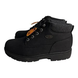 Botas al tobillo Lugz para mujer 9,5 negras con cordones espuma viscoelástica WDRLXD imitación cuero nuevas con etiquetas - Imagen 1 de 8