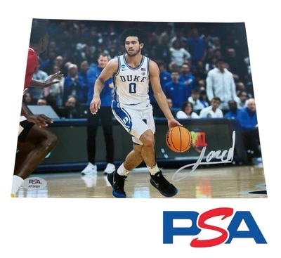 Jared McCain Signed 8x10 Photo Duke Blue Devils Philadelphia 76ers PSA AUTO - Image 1 of 2