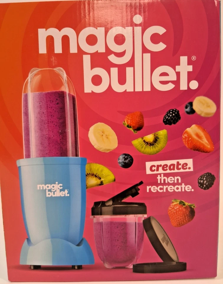 Magic Bullet Blender 250 Watt Tall and To Go Cup - Blue - New in box - Image 1 of 4