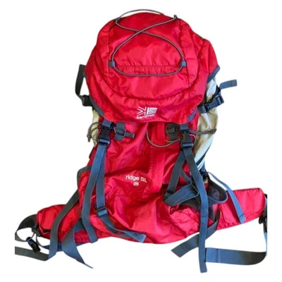 Karrimor Nylon Backpack Red Used, Light Wear - Image 1 of 4