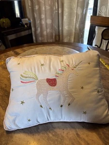 Pillow Alicia Rainbow Metallic Rainbow And Unicorn Kids - Picture 1 of 4