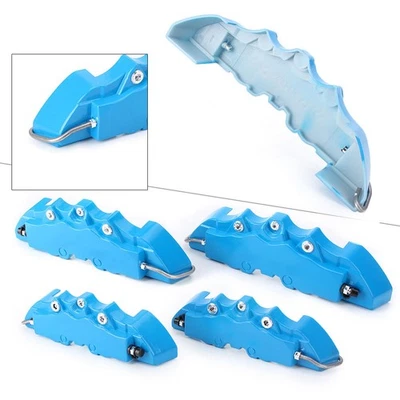 4pcs Blue Medium & Small Universal Car Disc Brake Caliper Covers Trim Front+Rear - Image 1 of 4