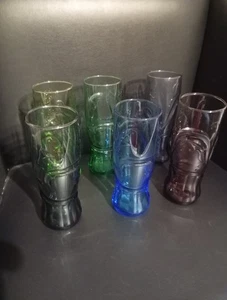 Konvolut 6 Coca Cola Gläser Macdo 2008 Sammler, Schmetterlingsform/Tulpe Tennis selten - Bild 1 von 13