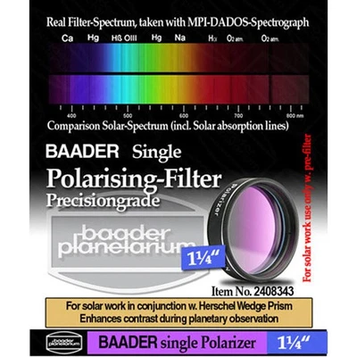 Baader 1.25" Single Polarization Filter # FPOL-1 2408343 - Image 1 of 2