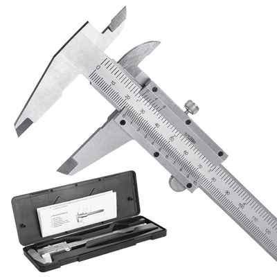 6-Inch/150Mm Vernier Caliper Measuring Tool, Fractional Calipers, High-Hardness - Image 1 of 4
