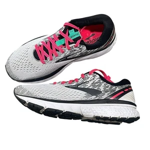 Brooks Ghost 11 Damen-Straßenlaufschuhe Grau Schwarz Pink Größe 9,5 - Bild 1 von 15