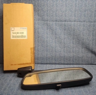 NOS 1988-89 Honda Accord Interior Rear View Mirror (Fair Blue) #76430-SE3-003ZC - Image 1 of 3