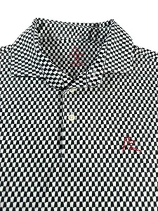 Rhoback Performance Houndstooth Alabama Crimson Tide Golf Polo Shirt Sz Med RARE - Picture 1 of 13