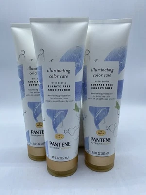 3 Pantene Pro-V Conditioners ILLUMINATING COLOR CARE with Biotin Rare Bs319 - Image 1 of 4