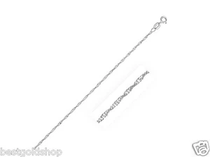 10" Twisted Sparkle Singapore Chain Ankle Bracelet Anklet Real 10K White Gold - Picture 1 of 1