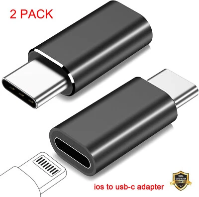 2PC For iPhone 16 15 iOs to USB-C Type C to Converter Adapter Charging/Data Sync - Image 1 of 4