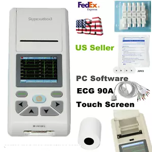 NEW CONTEC ECG90A Portable Cardiology ECG Machine (SHIP FROM USA)  - Picture 1 of 4