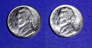 1995- P & D JEFFERSON 5c NICKEL "BU" UNCIRCULATED NICE COINS & PRICE - Picture 1 of 3