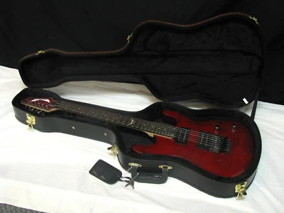 DEAN Custom 350 FLOYD electric GUITAR new Trans Red w/Case - C350 F - Image 1 of 4