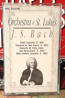 JOHANN SEBASTIAN BACH / CONCERTI ~ ORCHESTRA OF ST. LUKE'S CASSETTE ~ 1990 MHS - Image 1 of 2