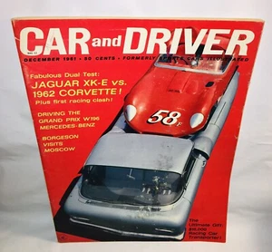 CAR and DRIVER MAGAZINE Dec. 1961 Sports Car Illustrated Jaguar vs. 62 Corvette - Picture 1 of 12
