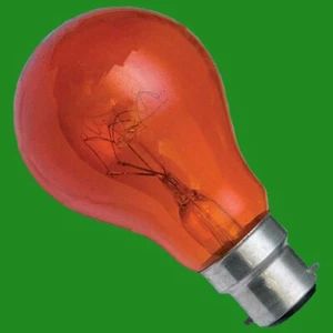 4x 60W Rojo Resplandor GLS Bombillas Efecto Llama Fuegos Eléctricos Bayoneta BC B22 - Imagen 1 de 1