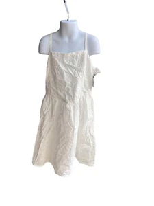 New Art Class Girl's Flowers White Sleeveless Summer Dress M 8 - Picture 1 of 4
