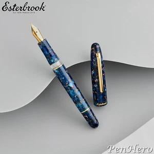 Pluma Estilográfica Esterbrook Estie Nouveau Bleu Push Piston Fina - Imagen 1 de 5