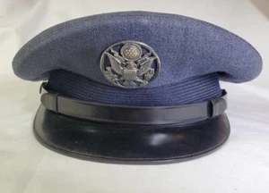 US Air Force Azul Lana Vestido Visera Gorra Talla 7 3/8 - Imagen 1 de 6