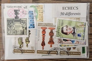 ECHECS, Chess, Ajedrez, lot de 50 timbres tous différents. Satisfaction assurée - Photo 1/1